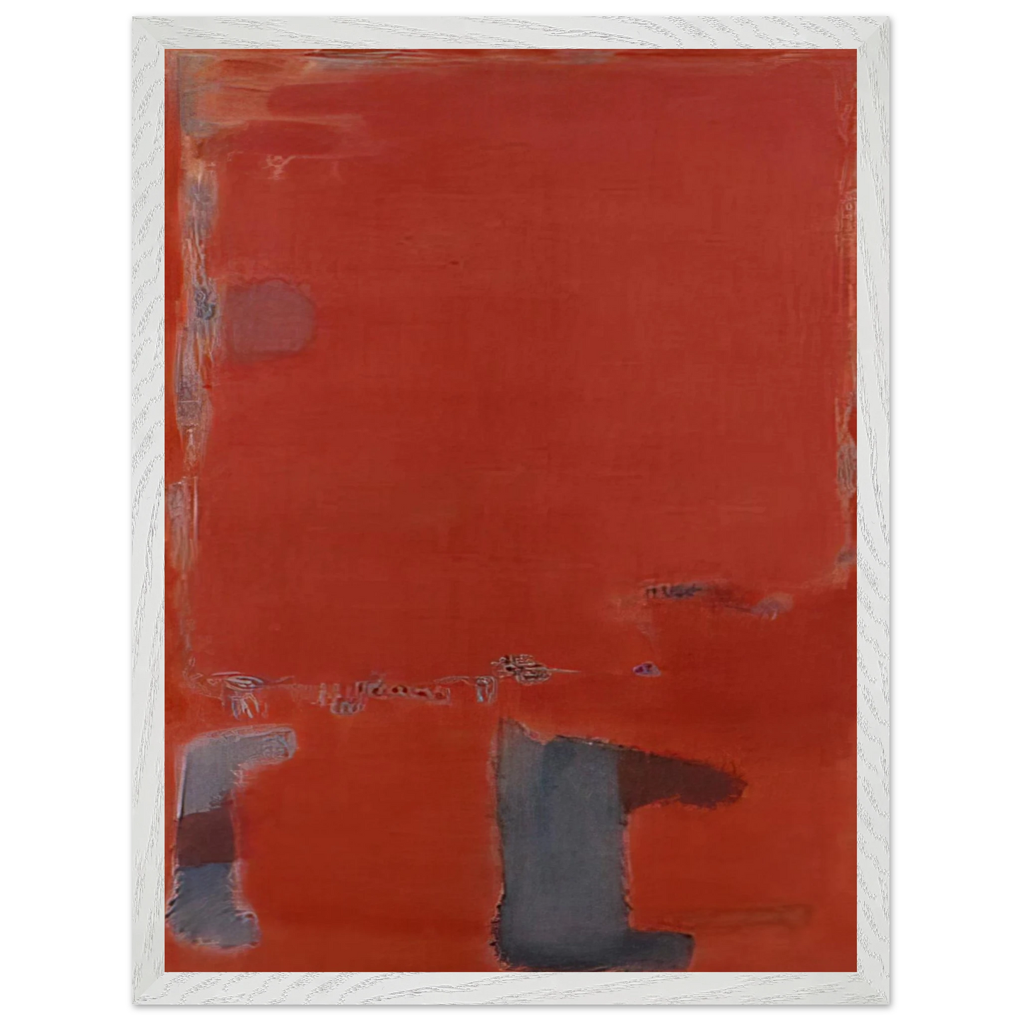 Mark Rothko - No. 21 - c.1949  New York , United States Wall Art - 60x80 cm / 24x32 inches - Premium Wooden Framed Poster With Fine Art Paper-canvas - White frame