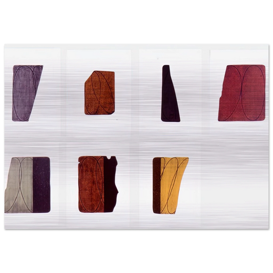 FRAGMENTS I VII 1998 - Robert Mangold Brushed Aluminum Print - 70x100 cm / 28x40 inches | Robert Mangold Aluminum Print | Robert Mangold Prints