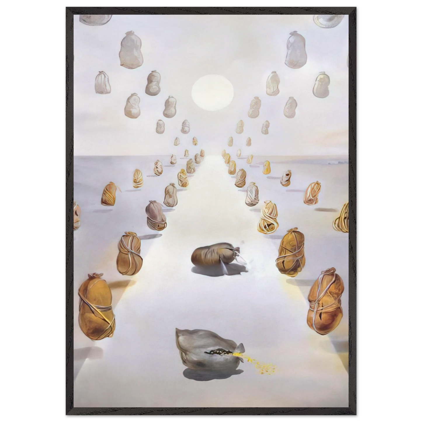 THE PATH OF ENIGMAS SECOND VERSION - Salvador Dali 70x100 cm / 28x40 inches Framed Art Print – Black Wooden Frame