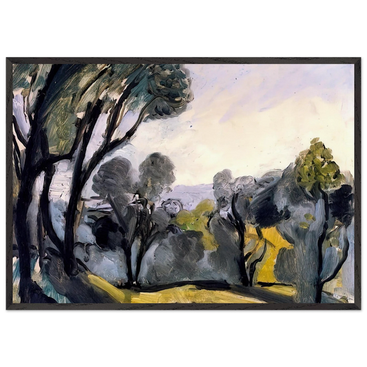 LANDSCAPE WITH OLIVE TREES 1918 - Henri Matisse 70x100 cm / 28x40 inches Framed Art Print – Black Wooden Frame