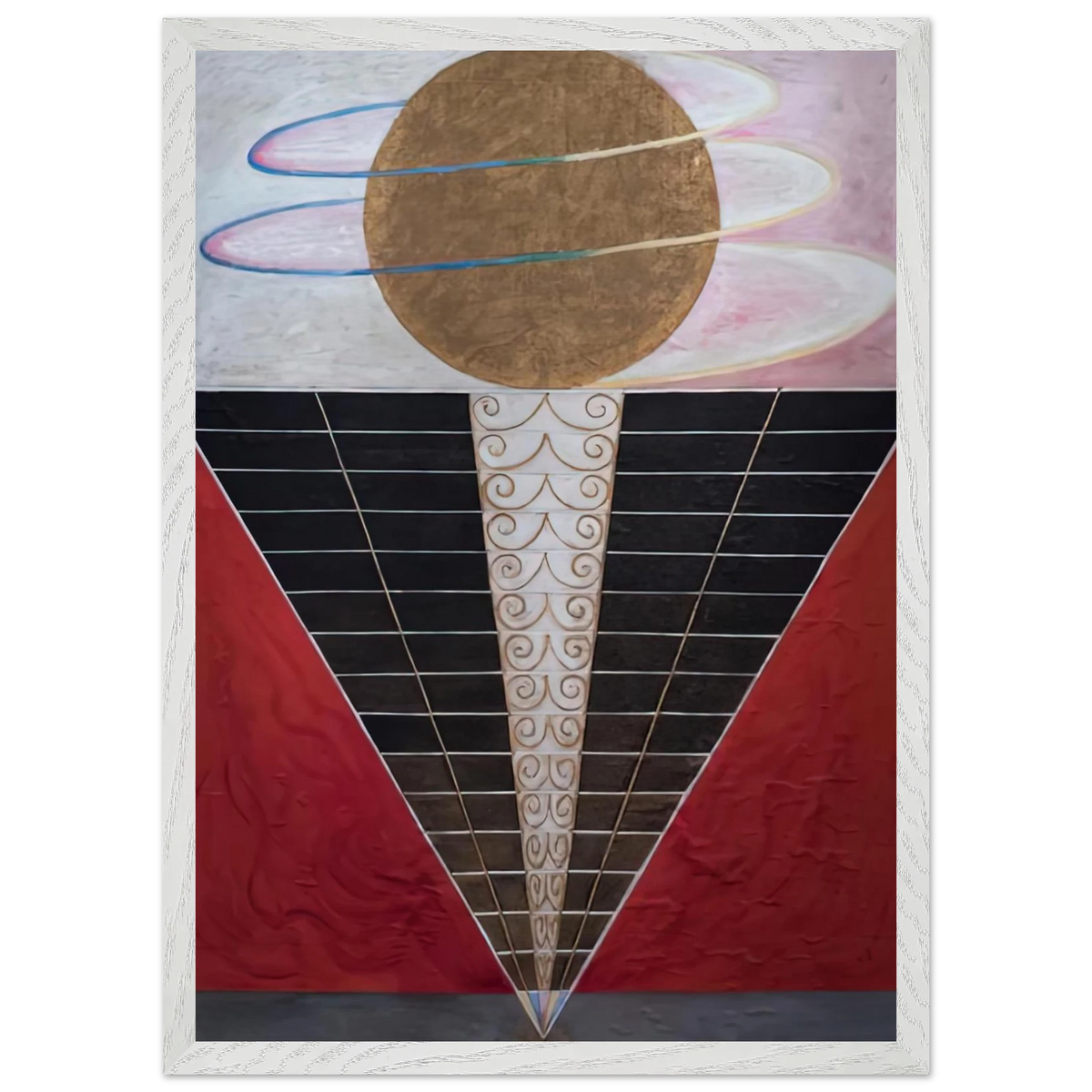 Hilma af Klint - ALTARPIECE NO 2 1915 Wall art - A2 (42 x 59.4  cm) - Premium Wooden Framed Poster With Fine Art Paper-canvas - Black frame
