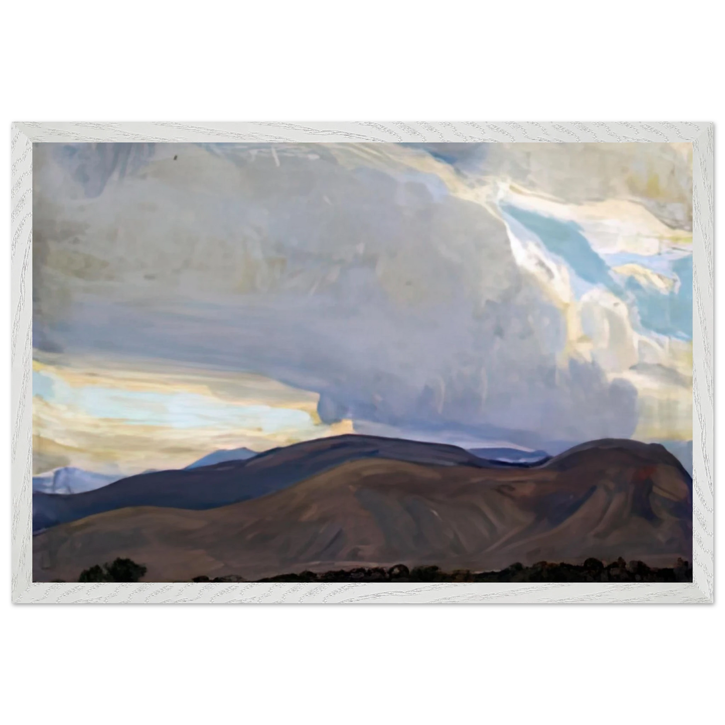 Maynard Dixon - STORM FROM THE SIERRA 1937 Wall art - 45x60 cm / 18x24 inches - Premium Wooden Framed Poster With Fine Art Paper-canvas - Black frame