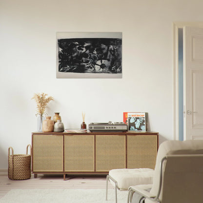 FIGURES IN A LANDSCAPE - Jackson Pollock Brushed Aluminum Print - 70x100 cm / 28x40 inches | Jackson Pollock Aluminum Print | Jackson Pollock Prints