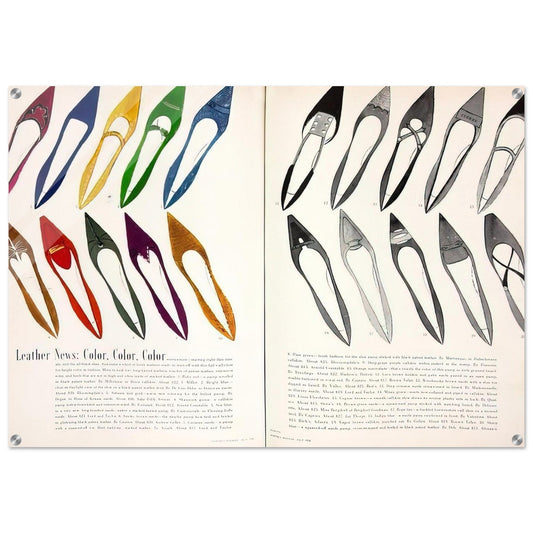 Shoe Advertisement for I.Miller  Harper's Bazzar  - Andy Warhol Acrylic Print - 70x100 cm / 28x40″ inches