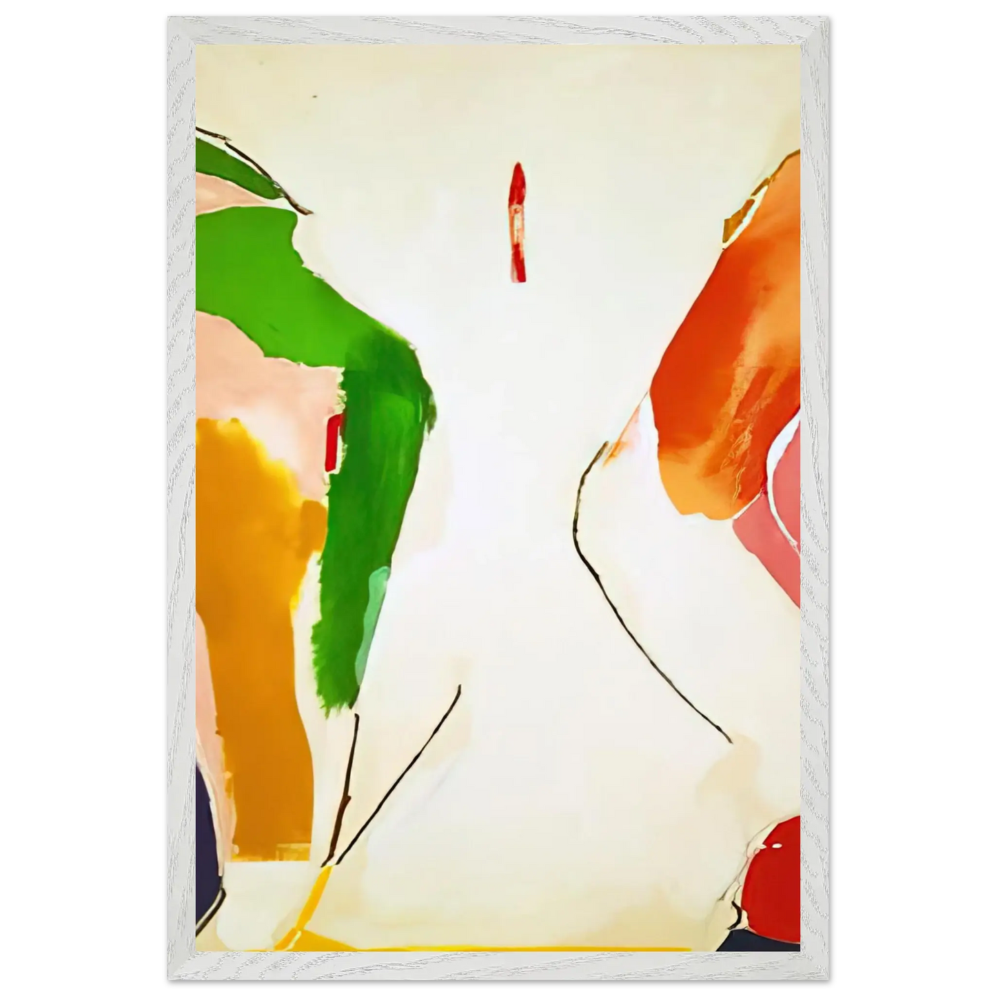 Helen Frankenthaler - Living Edge - 1973 Wall art - 60x80 cm / 24x32 Inches - Premium Wooden Framed Poster With Fine Art Paper - Wood frame