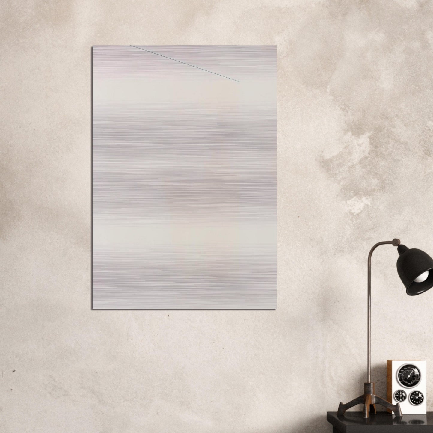 Blue Line - Robert Ryman Brushed Aluminum Print - 70x100 cm / 28x40 inches | Robert Ryman Aluminum Print | Robert Ryman Prints