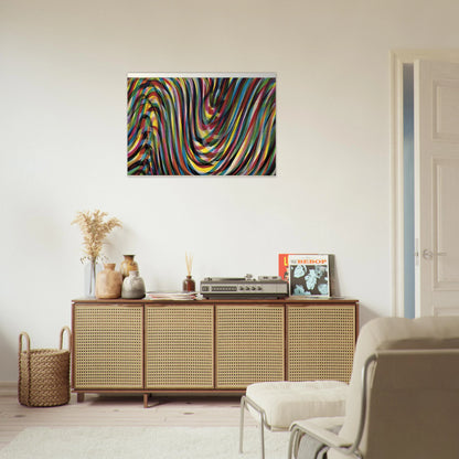 Horizontal Wavy Lines - Sol LeWitt Brushed Aluminum Print - 70x100 cm / 28x40 inches | Sol LeWitt Aluminum Print | Sol LeWitt Prints