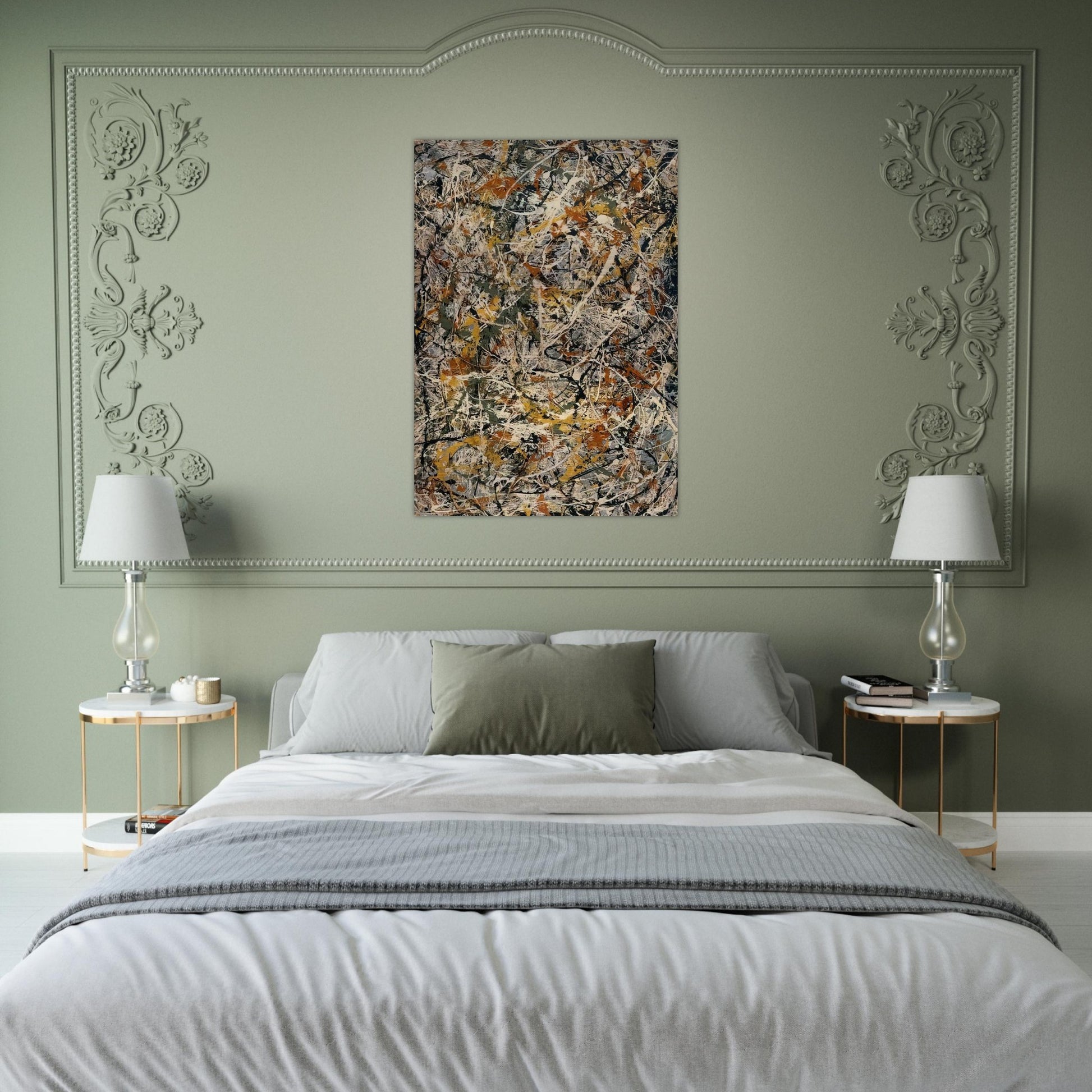 NUMBER 3 1 - Jackson Pollock Brushed Aluminum Print - 70x100 cm / 28x40 inches | Jackson Pollock Aluminum Print | Jackson Pollock Prints