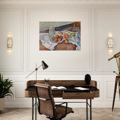Still Life with Sugar - Paul Cézanne Brushed Aluminum Print - 70x100 cm / 28x40 inches | Paul Cézanne Aluminum Print | Paul Cézanne Prints