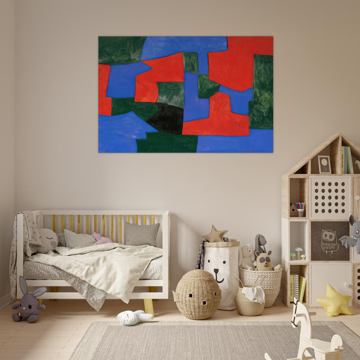 Composition abstraite - 1959 - Serge Poliakoff Art Prints - 100x150 cm / 40x60″ inches | Serge Poliakoff Poster | Serge Poliakoff Prints