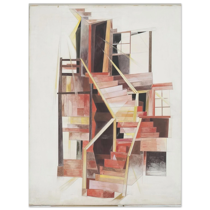 Charles Demuth - Stairs, Provincetown - 1920  75x100 cm / 30x40inches Fine Art Poster