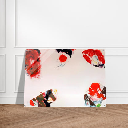 Berlin Red - Sam Francis Acrylic Print - 70x100 cm / 28x40″ inches