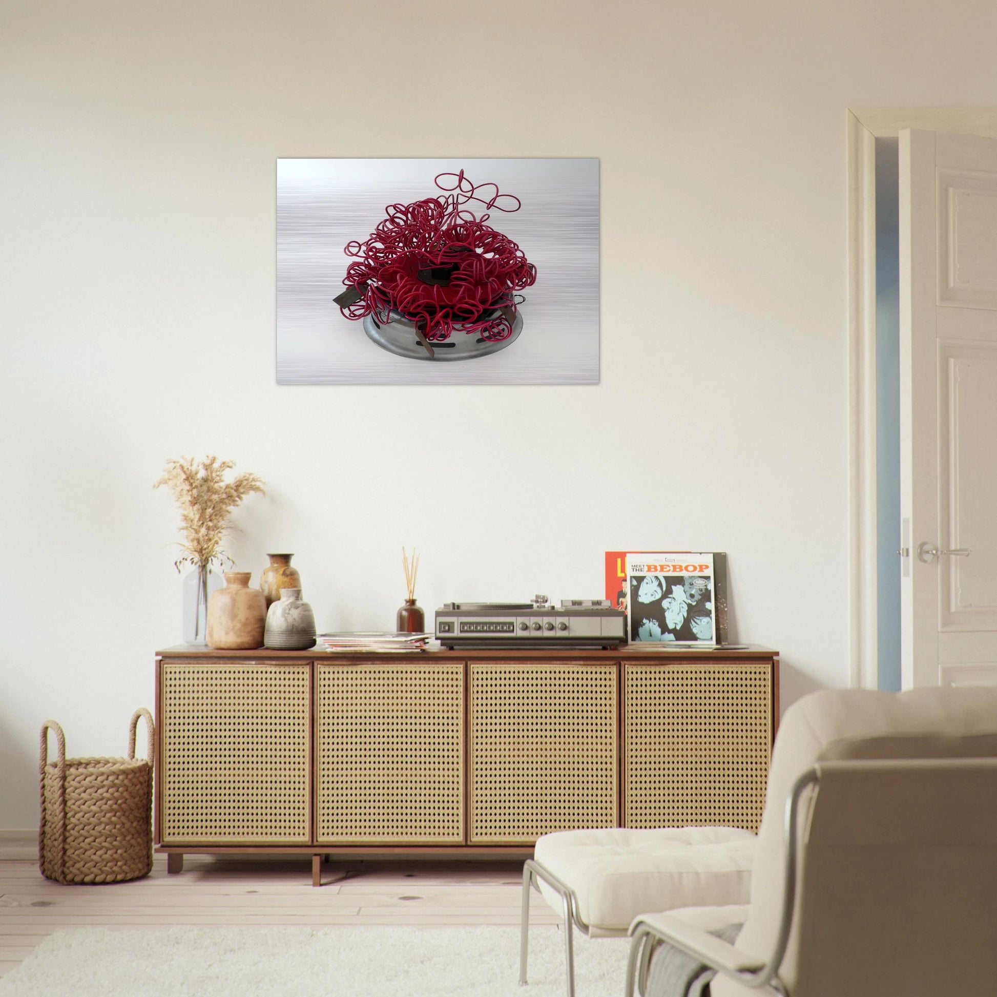 Bichito 8922 - 1989 - Gego Brushed Aluminum Print - 70x100 cm / 28x40 inches | Gego Aluminum Print | Gego Prints