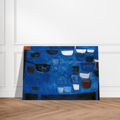 Blue Still Life - 1957 - William Scott Brushed Aluminum Print - 70x100 cm / 28x40 inches | William Scott Aluminum Print | William Scott Prints
