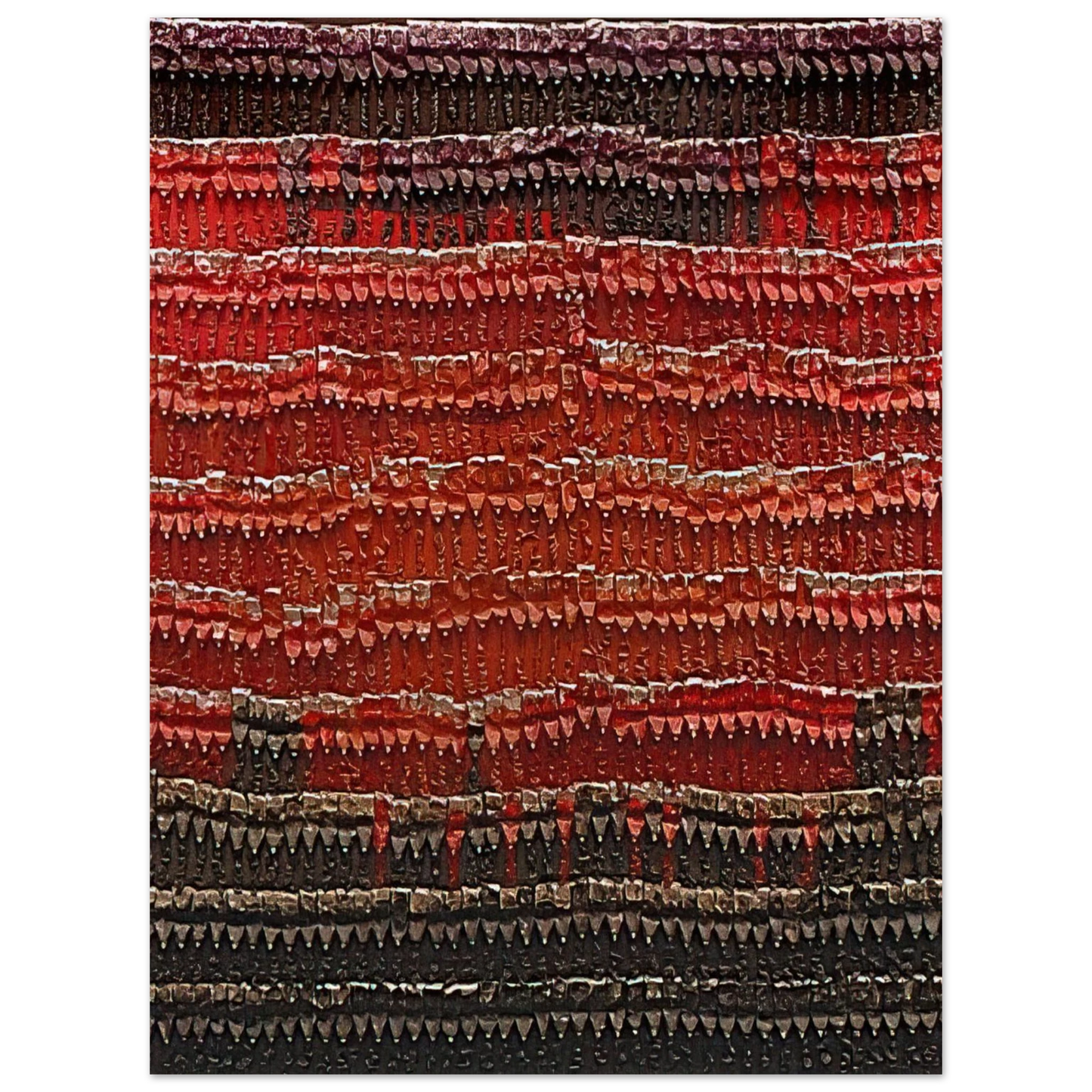 Arman - Chief's Blanket - 1989  75x100 cm / 30x40inches Fine Art Poster