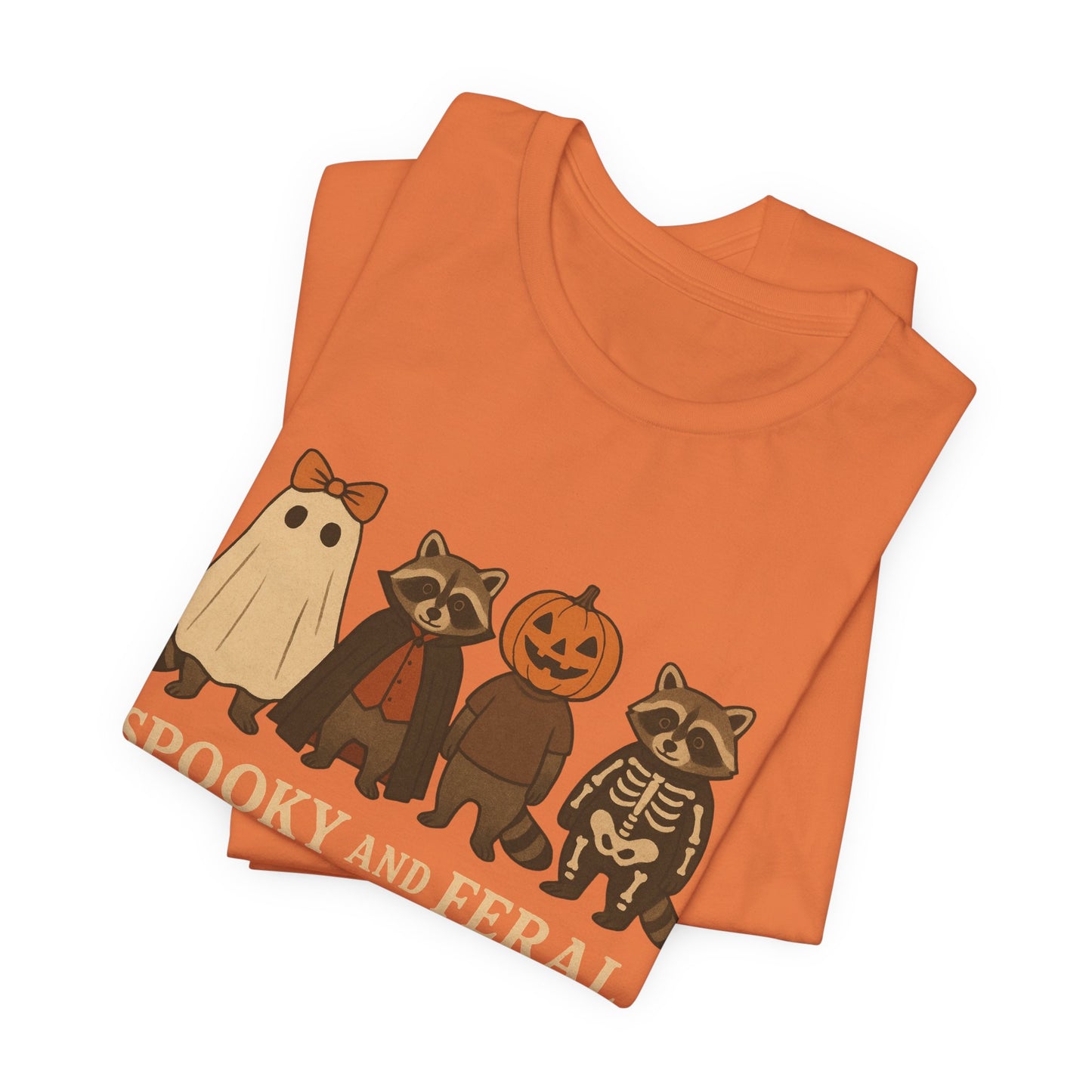 Camiseta de mapache espeluznante, divertida camiseta gráfica de Halloween, bonita camiseta vintage de otoño, moderna camiseta de Halloween para mujer, camiseta de mapache salvaje