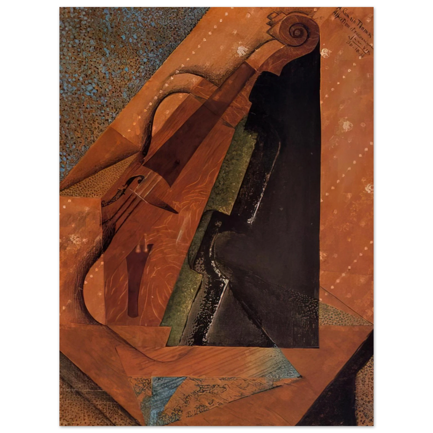 Juan Gris - THE VIOLIN 1914  75x100 cm / 30x40inches Fine Art Poster