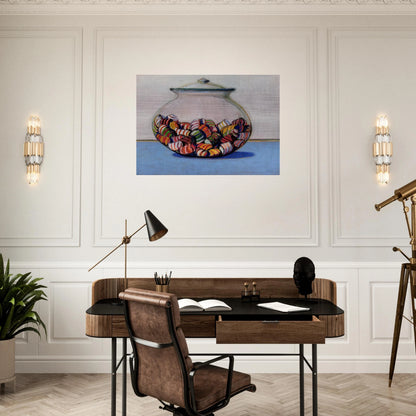 Glassed Candy - 1969 - Wayne Thiebaud Brushed Aluminum Print - 70x100 cm / 28x40 inches | Wayne Thiebaud Aluminum Print | Wayne Thiebaud Prints