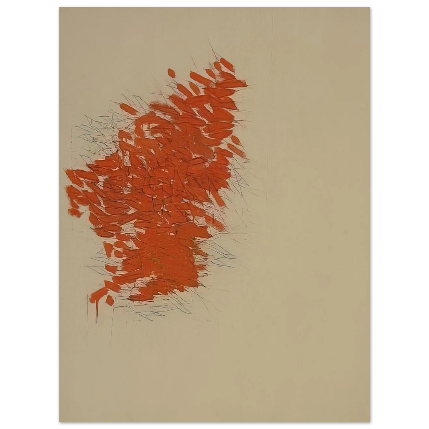 Robert Goodnough - Orange - 1973  75x100 cm / 30x40inches Fine Art Poster