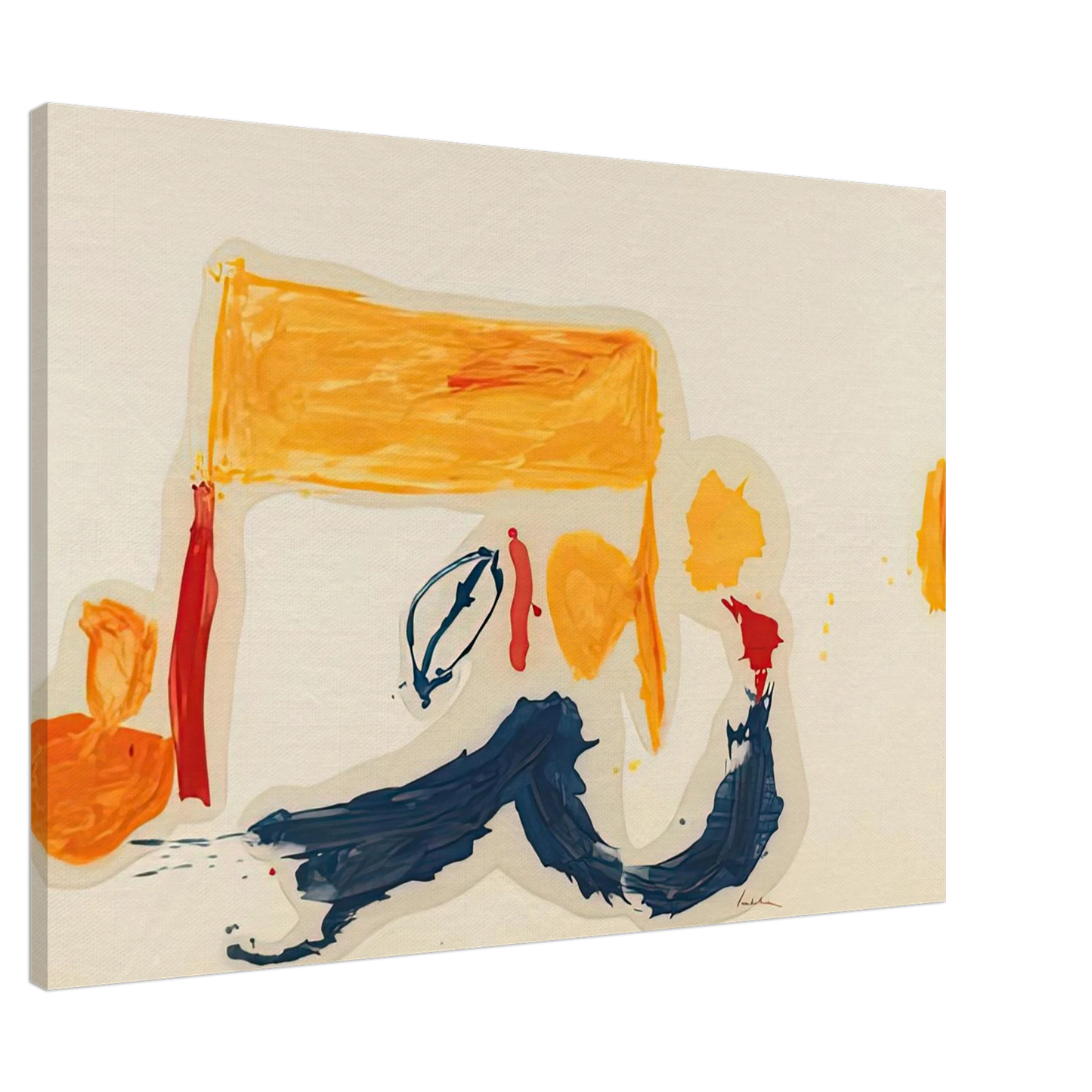 Helen Frankenthaler - Yellow Games, 1962- Wall Art - 30x40 cm / 12x16 inches - Premium Wooden Framed Poster With Fine Art Paper-canvas - Wood frame