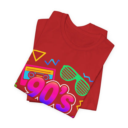 Música de la vieja escuela de los 90: ambiente arcade, clásico vintage de los 90. Camiseta retro de los 90 con la frase "Amo los años noventa".