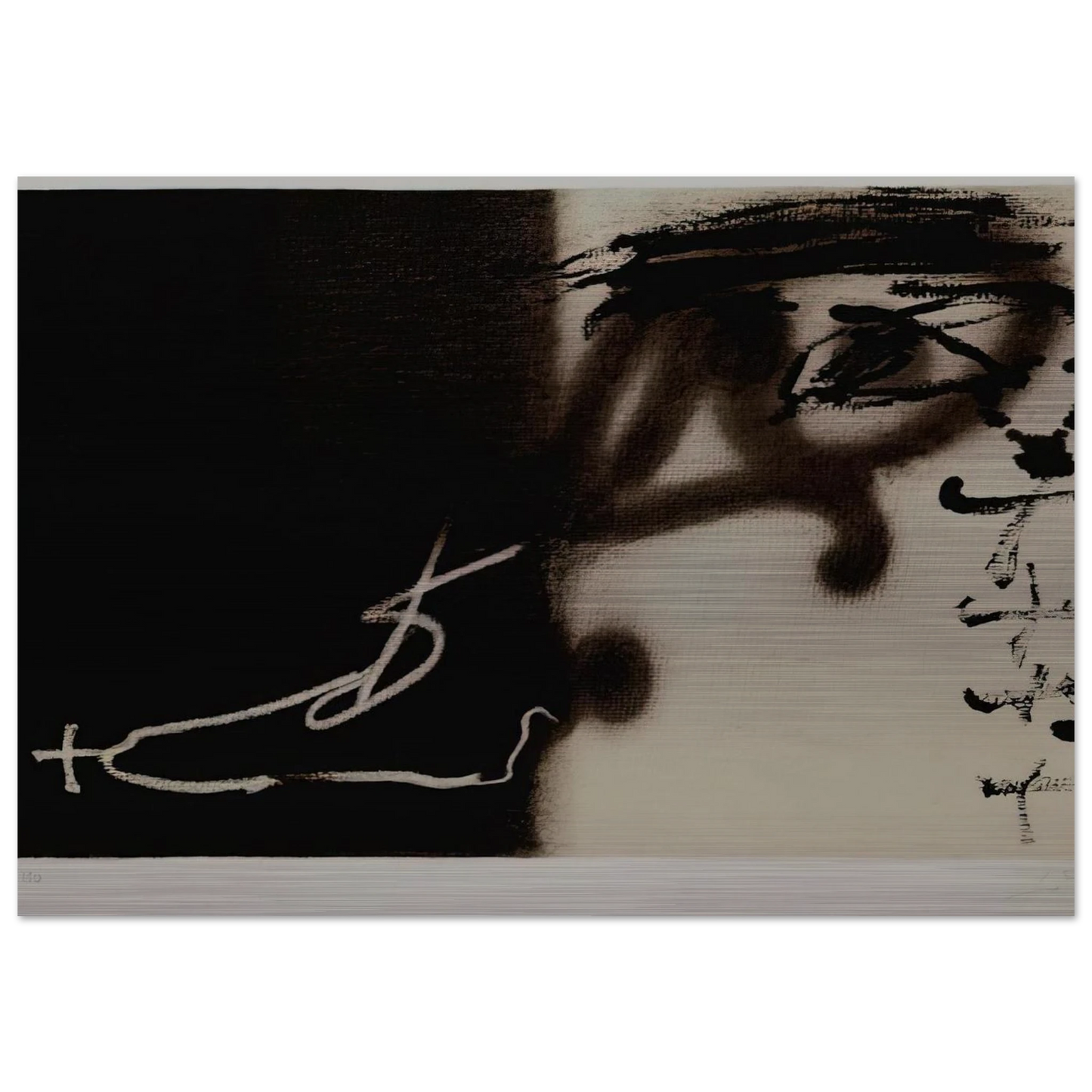 DIVIS 1983 - Antoni Tapies Brushed Aluminum Print - 70x100 cm / 28x40 inches | Antoni Tapies Aluminum Print | Antoni Tapies Prints