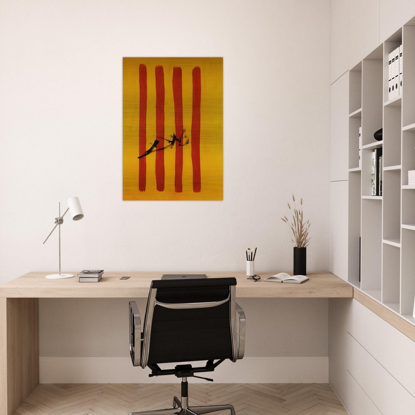 THE DALINIAN SENYERA CATALONIAN NATIONAL FLAG - Salvador Dali Brushed Aluminum Print - 70x100 cm / 28x40 inches | Salvador Dali Aluminum Print | Salvador Dali Prints