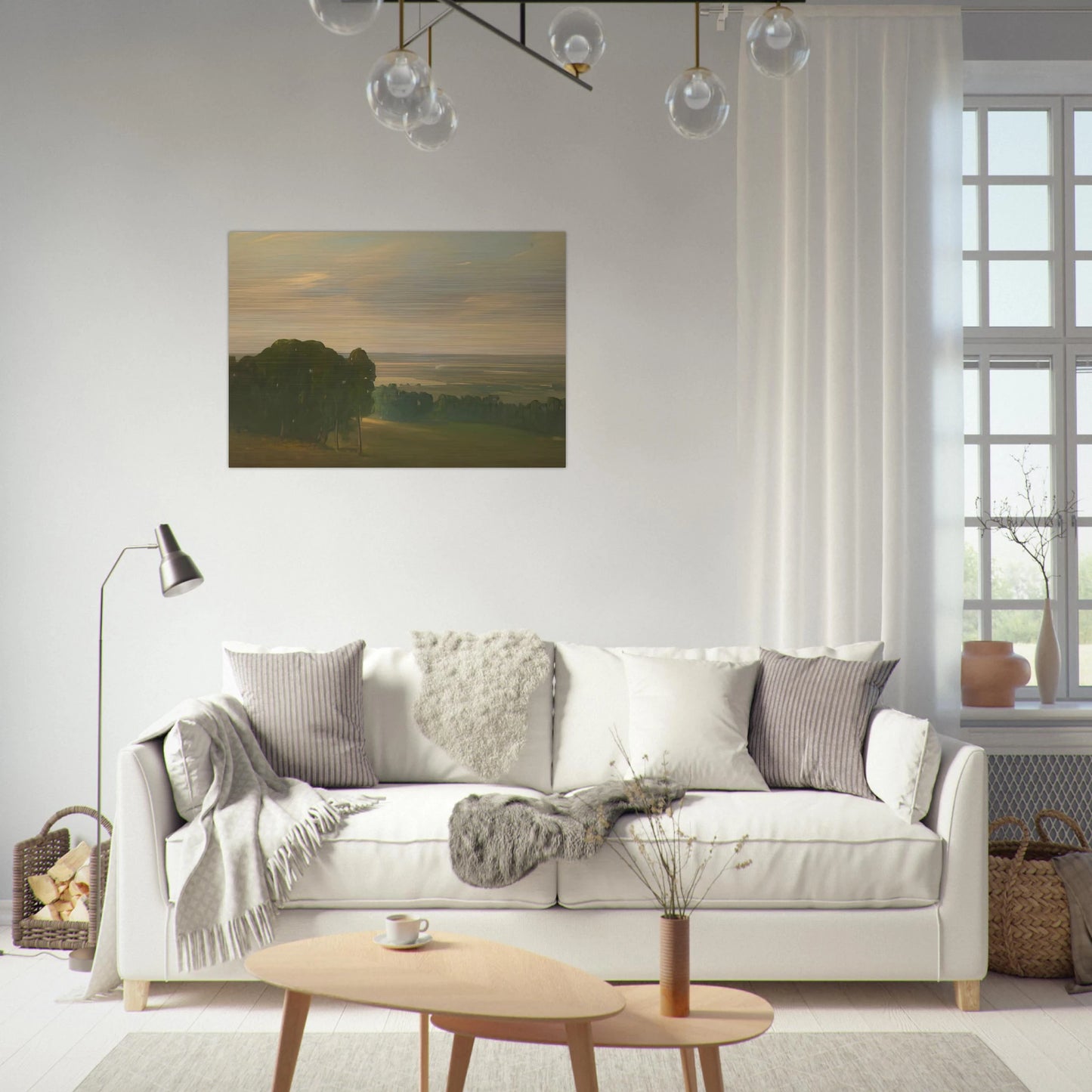 Eucalyptus Grove in a Vast Landscape - Tonalism - Xavier Martinez Brushed Aluminum Print - 70x100 cm / 28x40 inches | Xavier Martinez Aluminum Print | Xavier Martinez Prints
