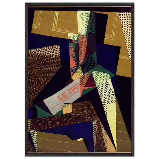 STILL LIFE 1916 - Juan Gris 70x100 cm / 28x40 inches Framed Art Print – Black Wooden Frame