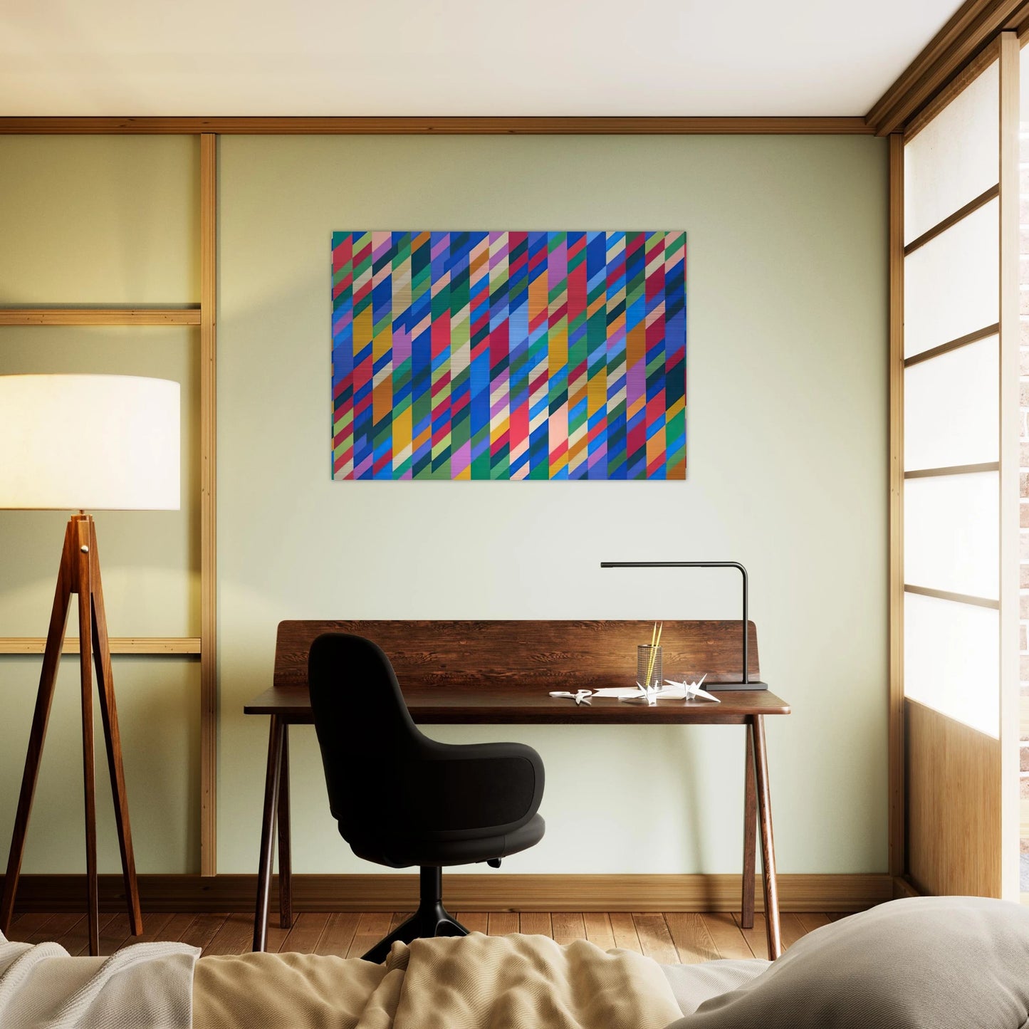 NATARAJA 1993 - Bridget Riley Brushed Aluminum Print - 70x100 cm / 28x40 inches | Bridget Riley Aluminum Print | Bridget Riley Prints