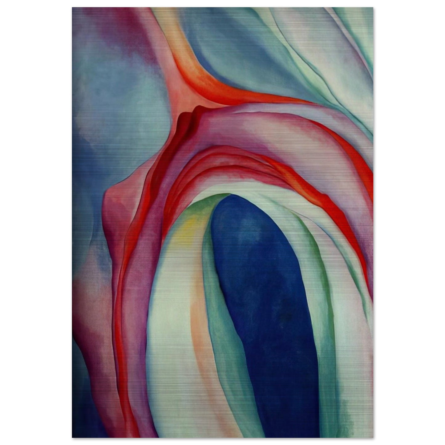 Music Pink and Blue II - Georgia O'Keeffe Brushed Aluminum Print - 70x100 cm / 28x40 inches | Georgia O'Keeffe Aluminum Print | Georgia O'Keeffe Prints