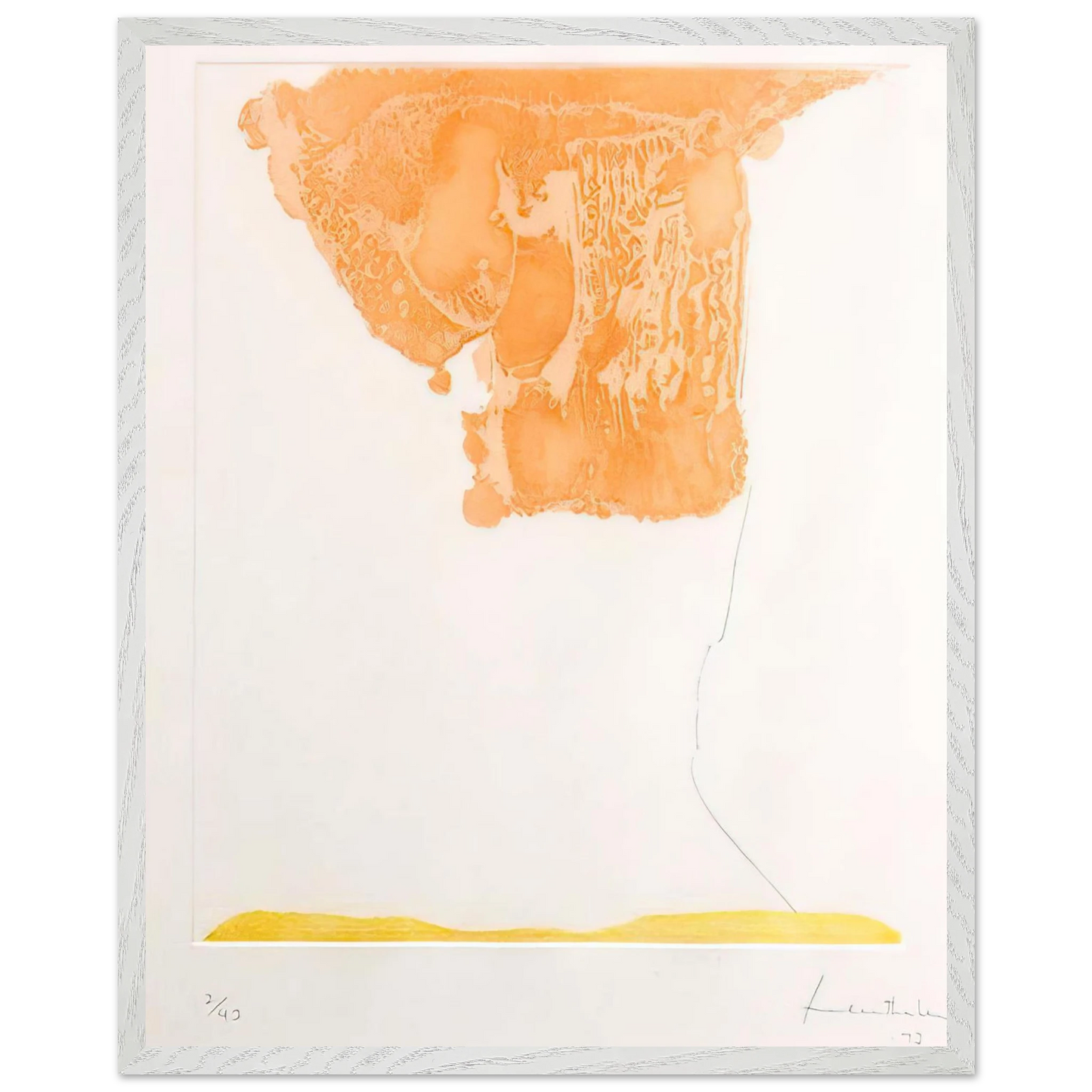 Helen Frankenthaler - Pranzo Italiano - 1973 Wall art - A3 (29.7 x 42  cm) - Premium Wooden Framed Poster With Fine Art Paper-canvas - White frame