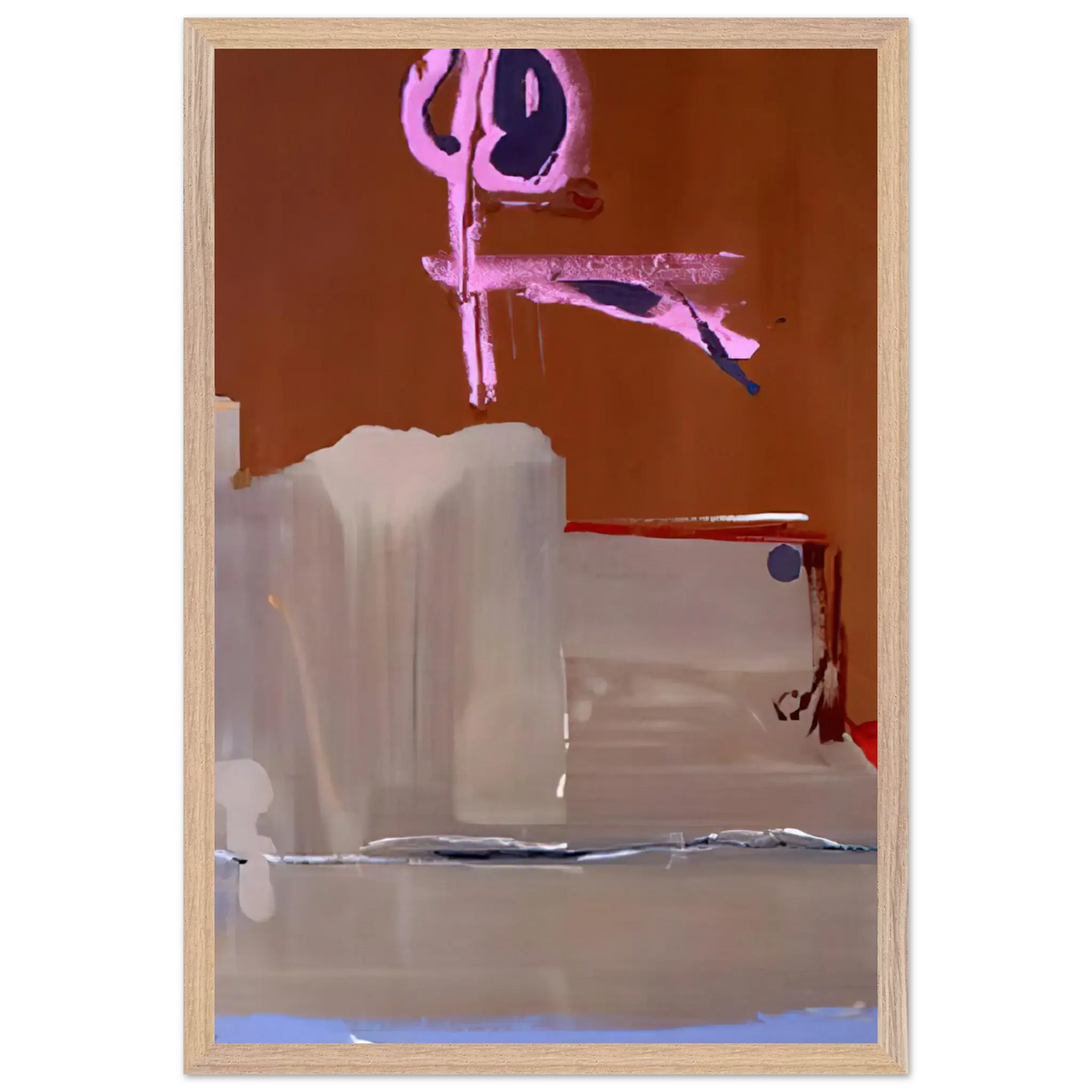 Helen Frankenthaler - Captain s Watch - 1986 Wall art - 70x100 cm / 28x40 Inches - Premium Wooden Framed Poster With Fine Art Paper - Wood frame