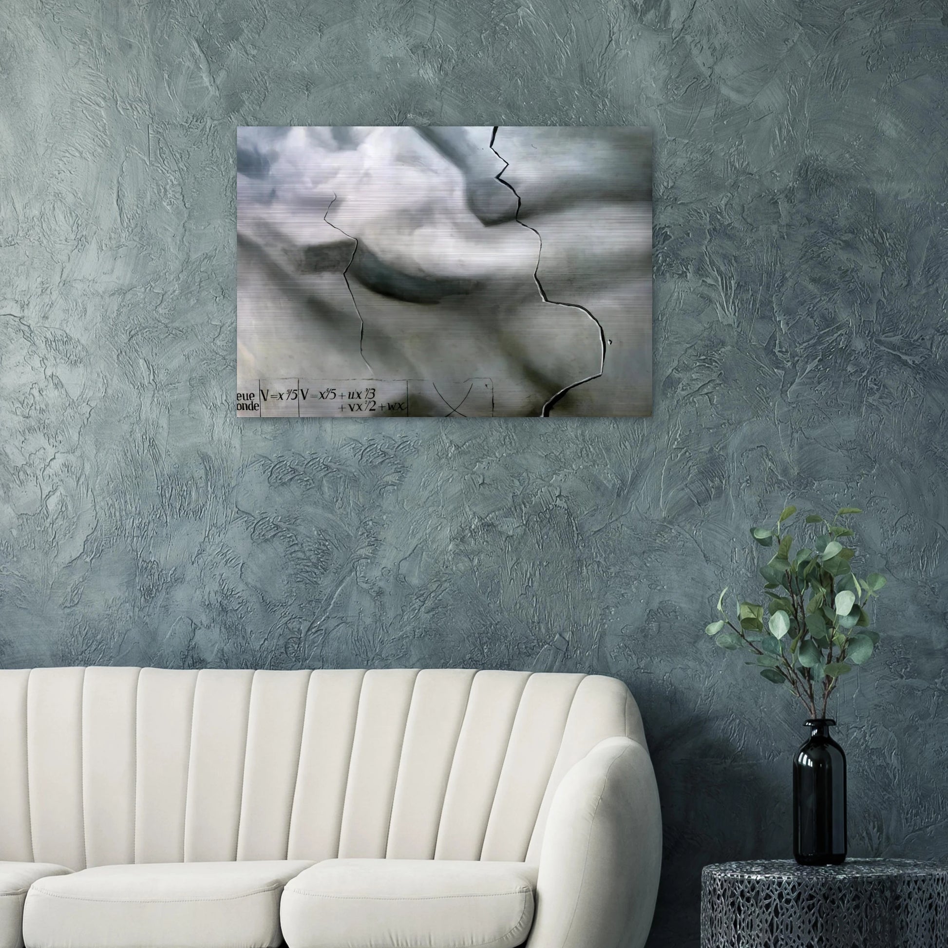 TOPOLOGICAL ABDUCTION OF EUROPE HOMAGE TO RENE THOM - Salvador Dali Brushed Aluminum Print - 70x100 cm / 28x40 inches | Salvador Dali Aluminum Print | Salvador Dali Prints