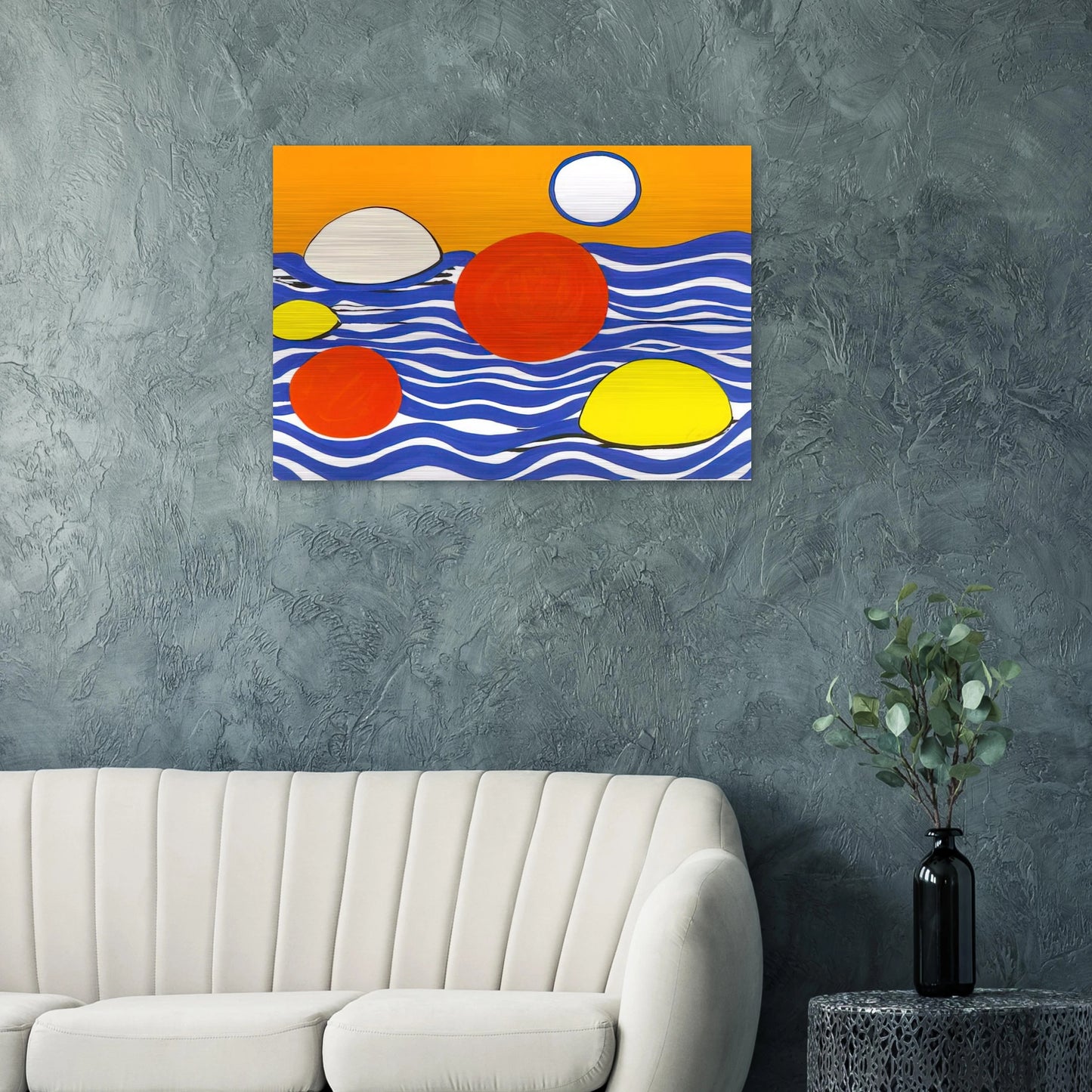 WAVES 1973 - Alexander Calder Brushed Aluminum Print - 70x100 cm / 28x40 inches | Alexander Calder Aluminum Print | Alexander Calder Prints