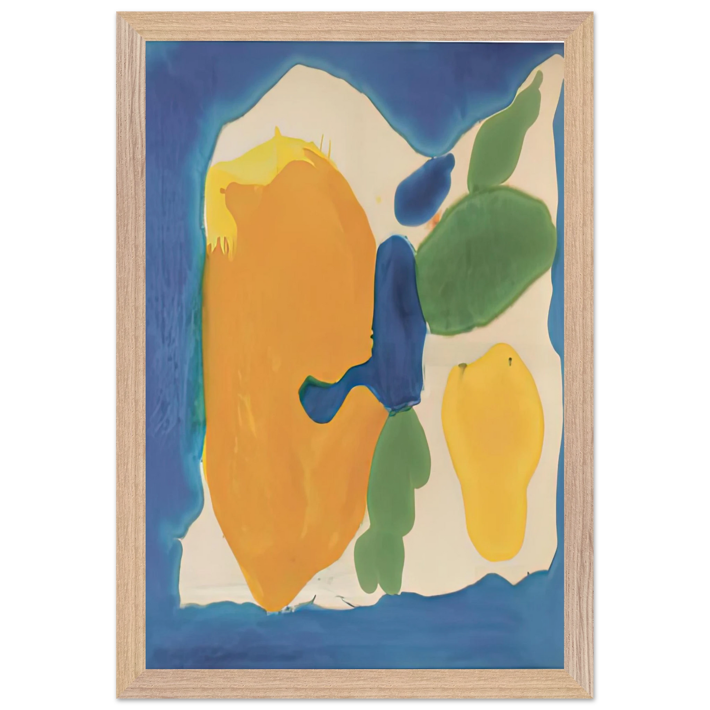 Helen Frankenthaler - Provincetown Window, 1963-64- Wall Art - 21x29.7 cm / 8x12" - Premium Wooden Framed Poster With Fine Art Paper-canvas - White frame