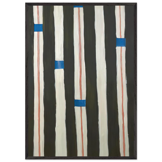 Totem Materia - Abstract Expressionism - Betty Parsons 70x100 cm / 28x40 inches Framed Art Print – Black Wooden Frame