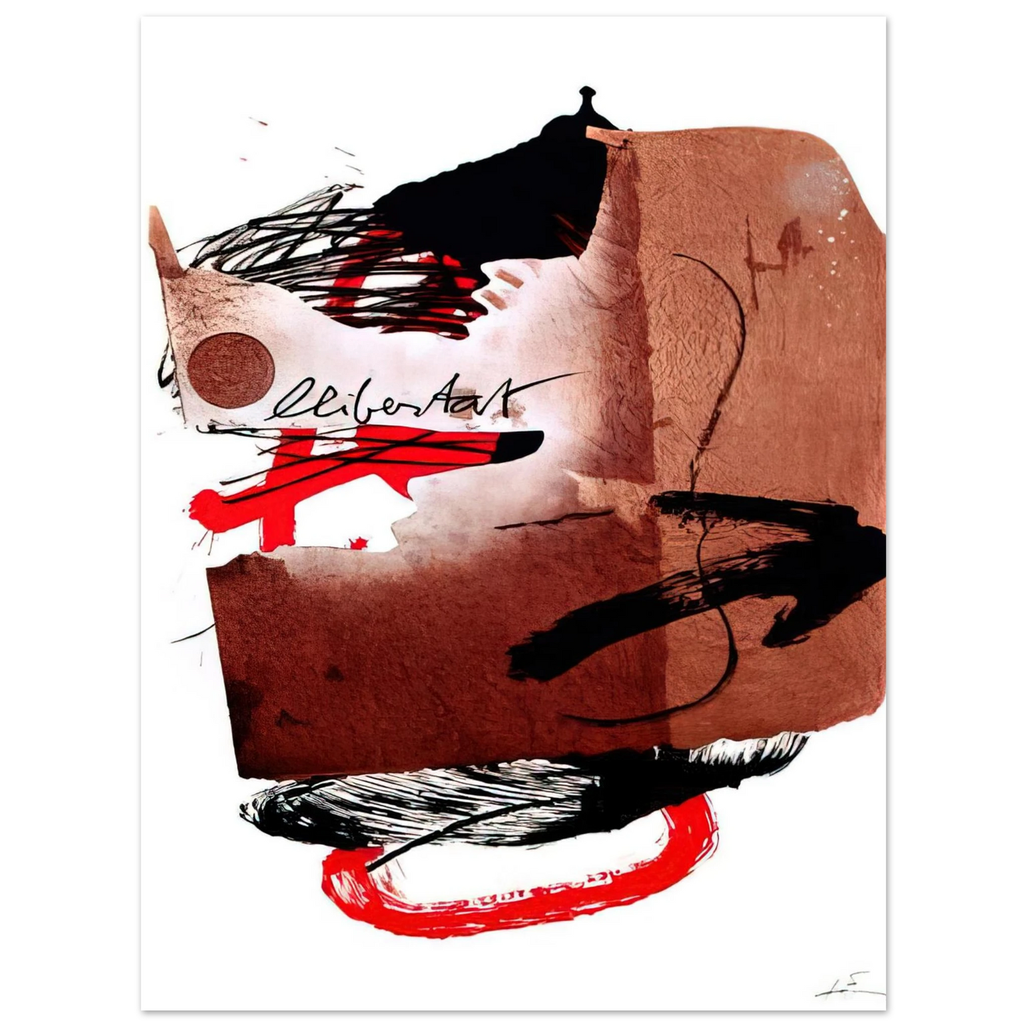 Antoni Tapies - LLIBERTAT 1988  75x100 cm / 30x40inches Fine Art Poster