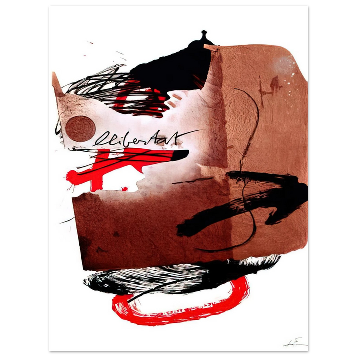 Antoni Tapies - LLIBERTAT 1988  75x100 cm / 30x40inches Fine Art Poster