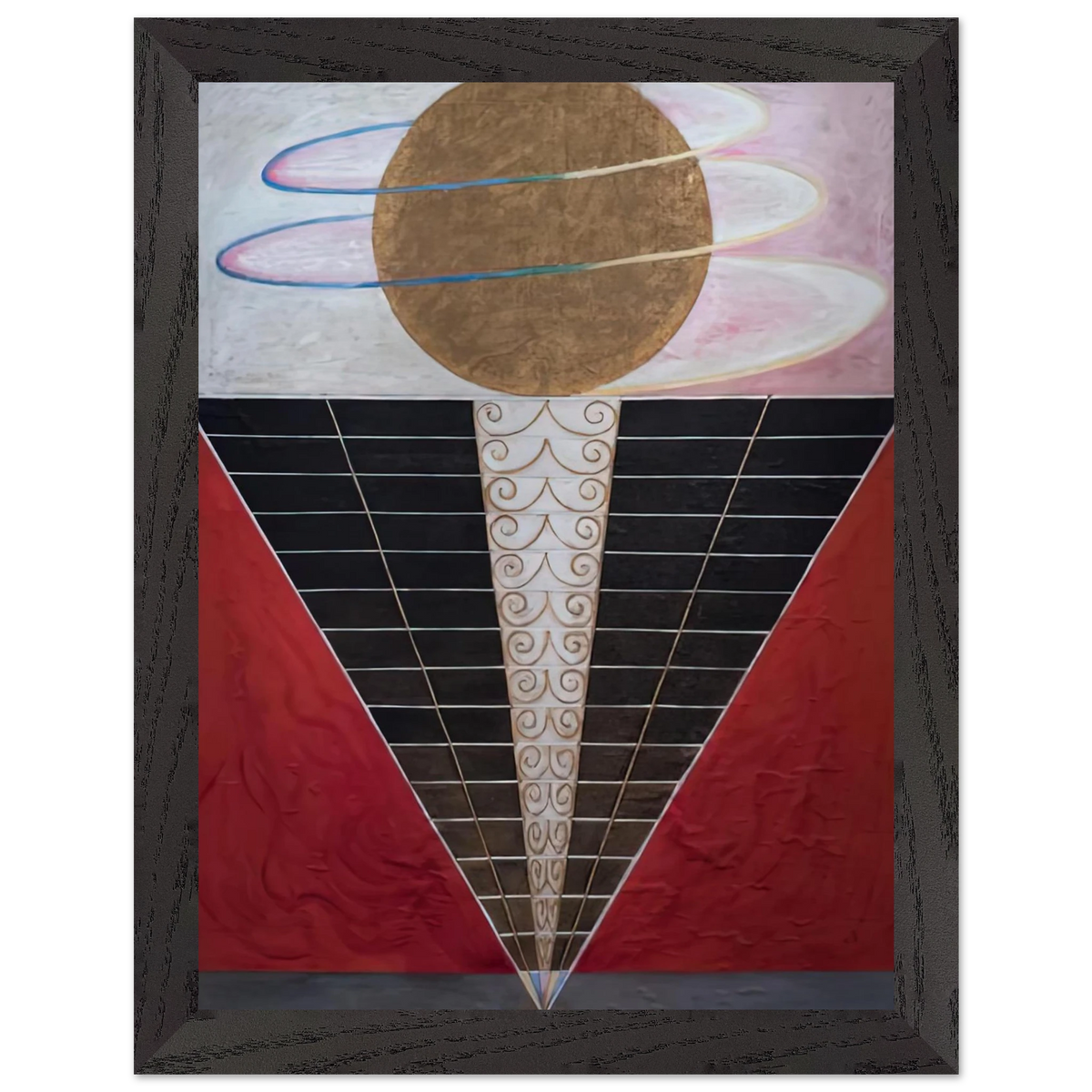 Hilma af Klint - ALTARPIECE NO 2 1915 Wall art - 27x35 cm / 11x14 inches - Premium Wooden Framed Poster With Fine Art Paper-canvas - Wood frame