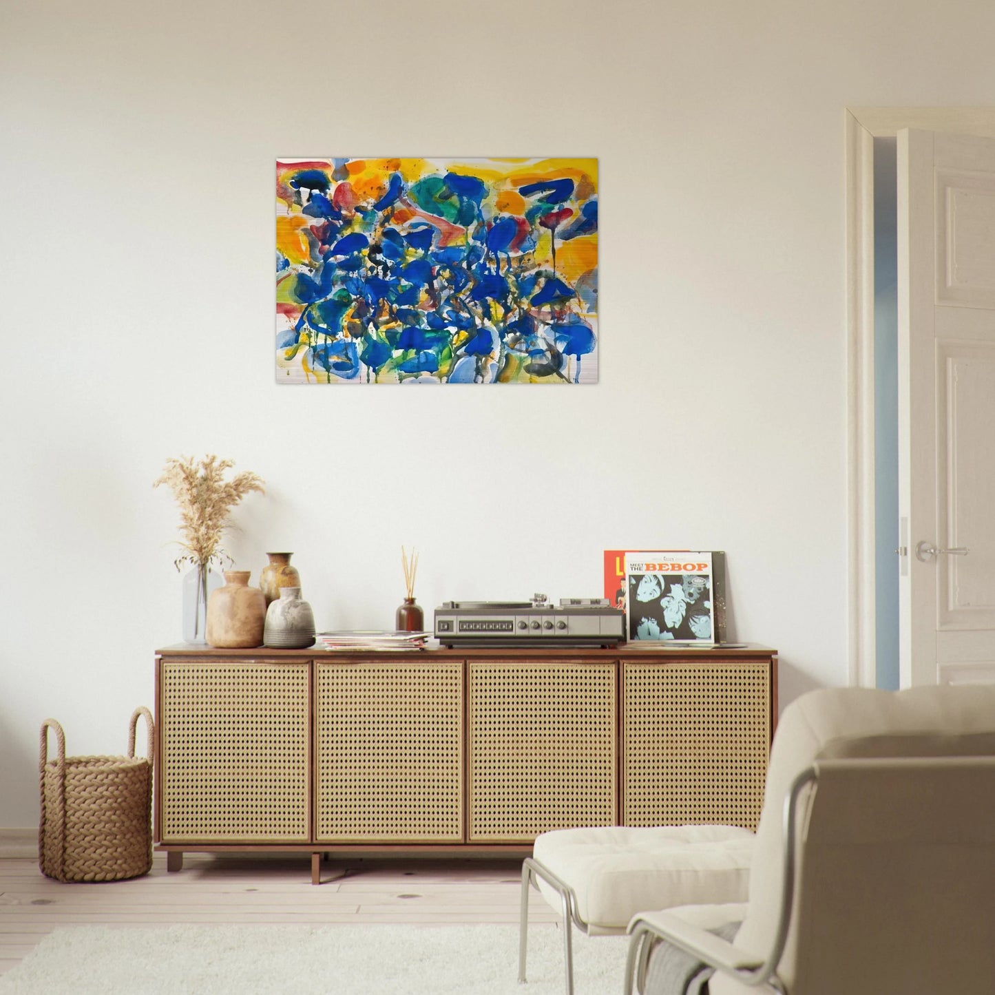 Untitled  SF-56-003  - Sam Francis Brushed Aluminum Print - 70x100 cm / 28x40 inches | Sam Francis Aluminum Print | Sam Francis Prints