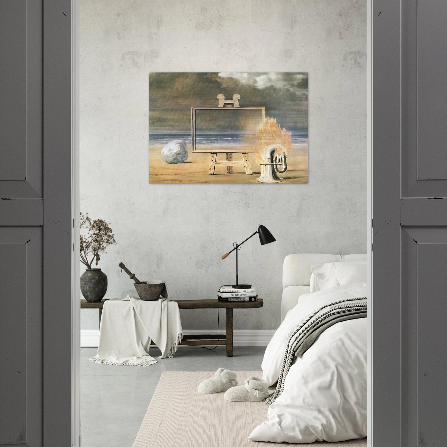 THE FAIR CAPTIVE 1947 - Rene Magritte Brushed Aluminum Print - 70x100 cm / 28x40 inches | Rene Magritte Aluminum Print | Rene Magritte Prints