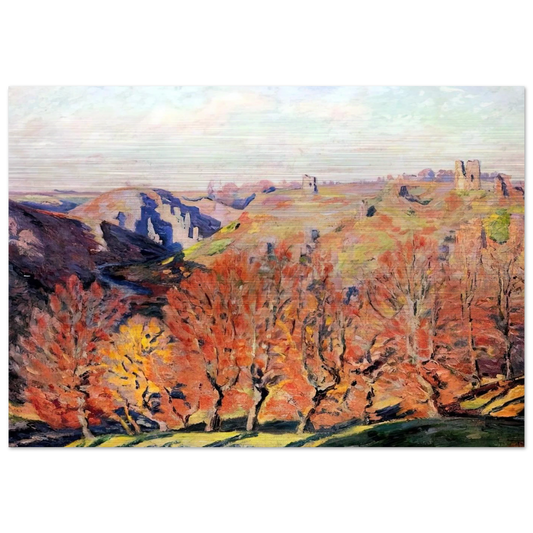 Les Ruines a Crozant - 1897 - Armand Guillaumin Brushed Aluminum Print - 70x100 cm / 28x40 inches | Armand Guillaumin Aluminum Print | Armand Guillaumin Prints