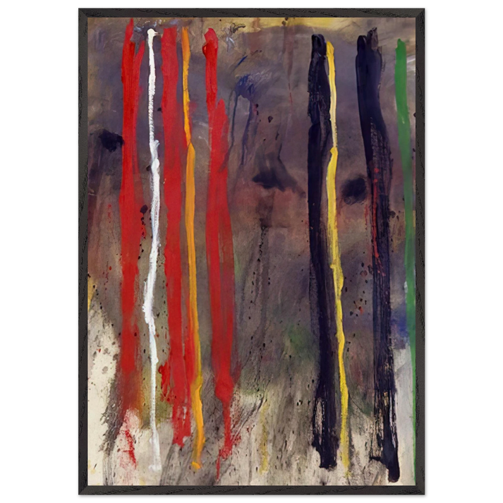 Stripes - 1957 - Gene Davis 70x100 cm / 28x40 inches Framed Art Print – Black Wooden Frame