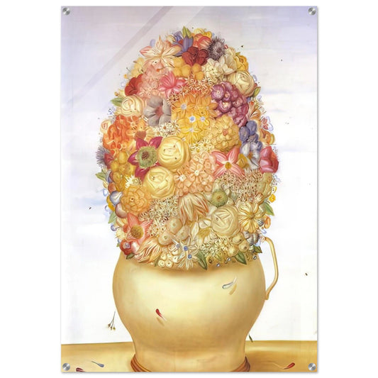 FLOWER POT - Fernando Botero Acrylic Print - 70x100 cm / 28x40″ inches