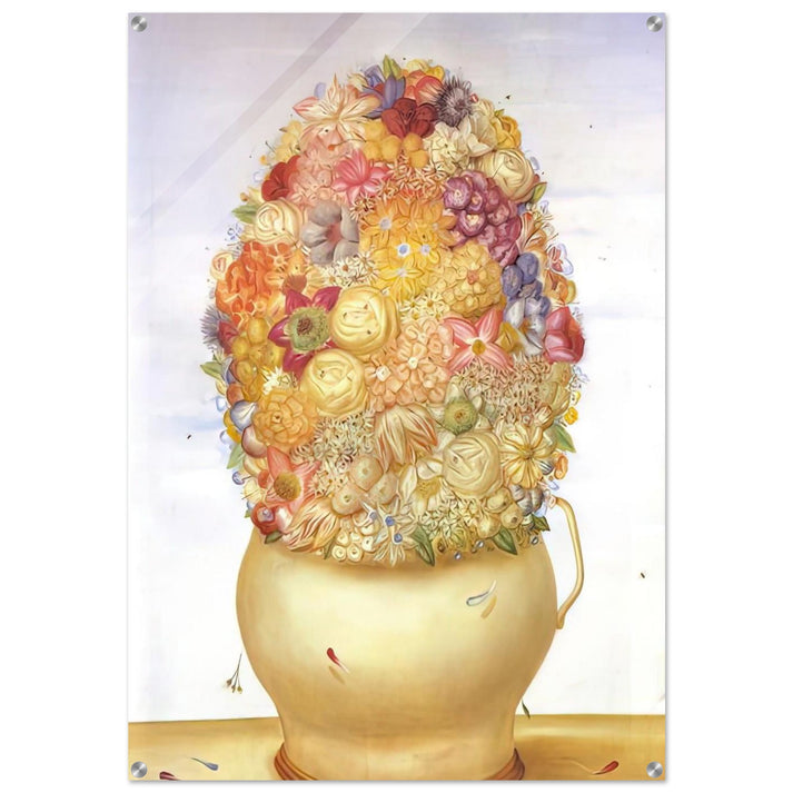 FLOWER POT - Fernando Botero Acrylic Print - 70x100 cm / 28x40″ inches