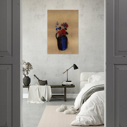SMALL BOUQUET IN A PITCHER - Odilon Redon Brushed Aluminum Print - 70x100 cm / 28x40 inches | Odilon Redon Aluminum Print | Odilon Redon Prints