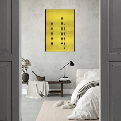 SKYSCRAPERS ON TRANSPARENT YELLOW 1929 - Josef Albers Brushed Aluminum Print - 70x100 cm / 28x40 inches | Josef Albers Aluminum Print | Josef Albers Prints