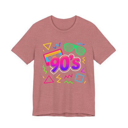 Música de la vieja escuela de los 90: ambiente arcade, clásico vintage de los 90. Camiseta retro de los 90 con la frase "Amo los años noventa".