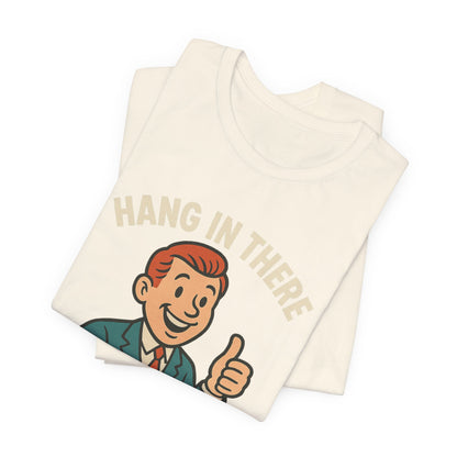 Camiseta divertida con cita sarcástica "Aguanta, que empeora", humor negro, camiseta gráfica divertida.